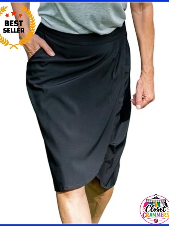 Other - Wrap Skirt Cover-Up Knee Length with Hip Pockets